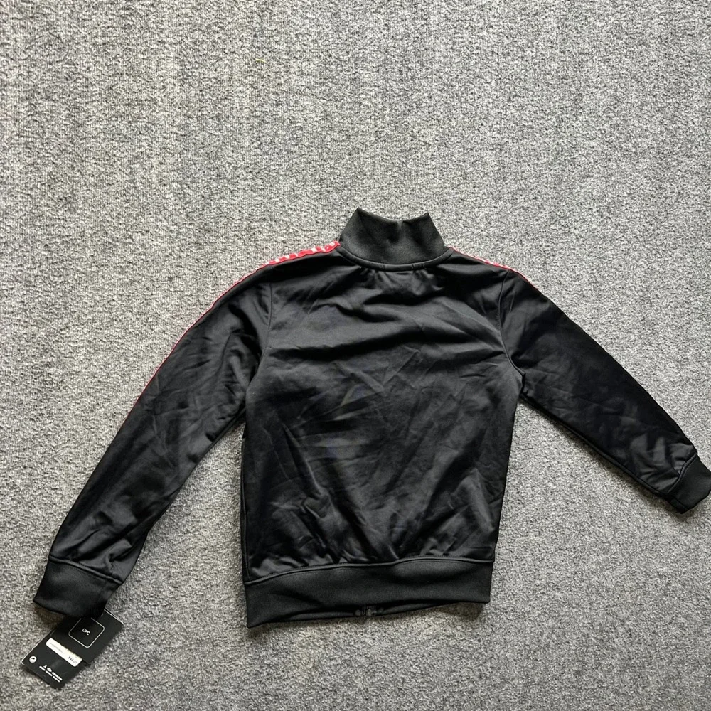 Jordan Track Jacket Boys 5 Black‎ Red Logo Tape Full Zip 85A449-023
